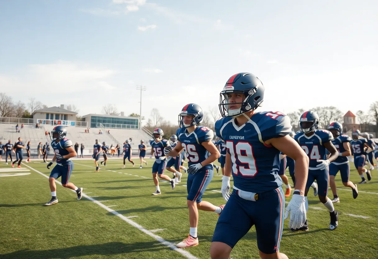 Mississippi State Bulldogs football team in practice