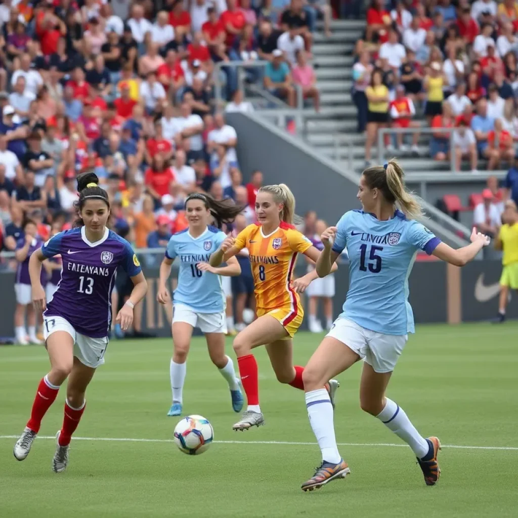 Mississippi State Bulldogs women's soccer team celebrating their victory
