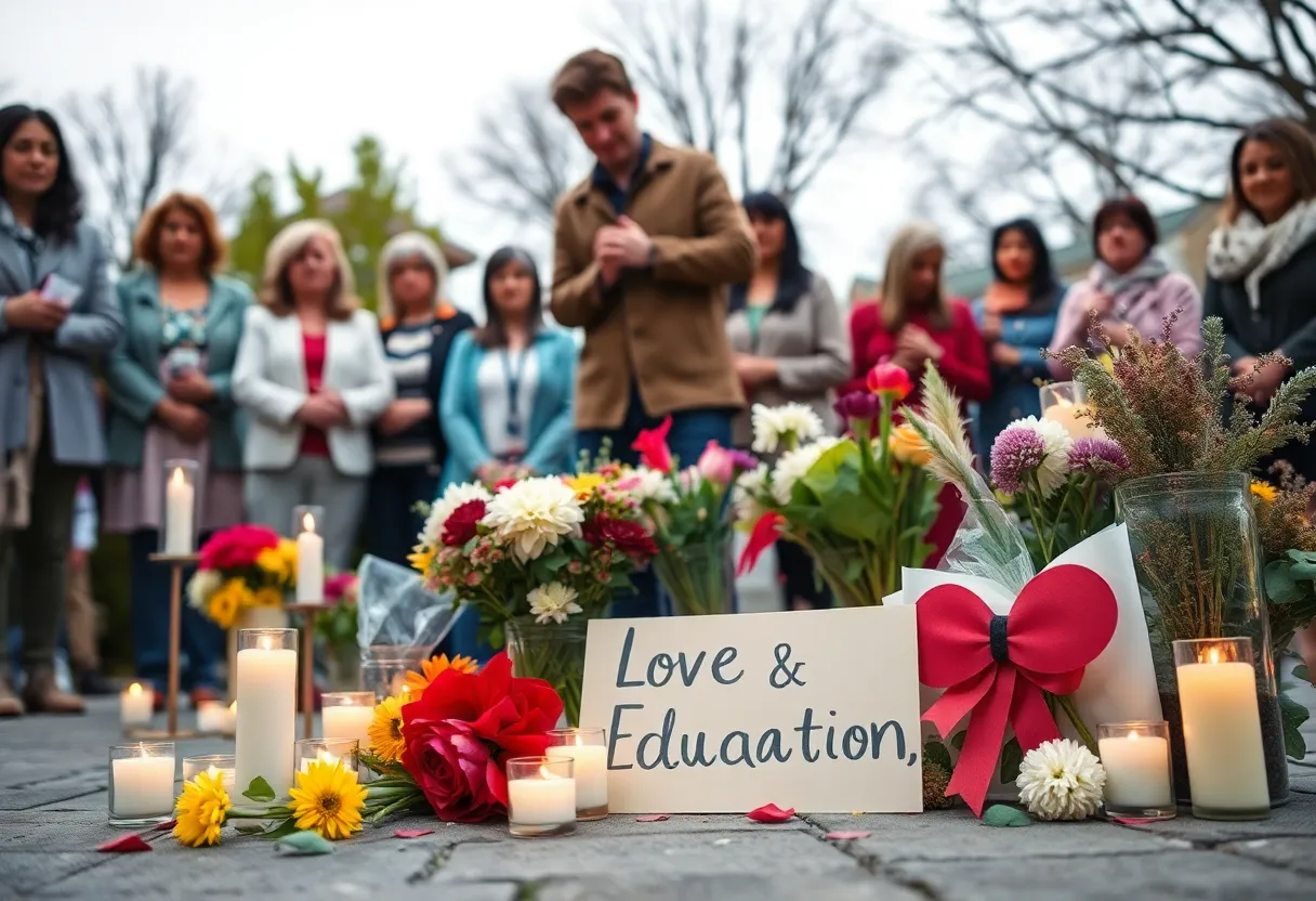 Community members gathering to celebrate the life of Kathy Chester Luke