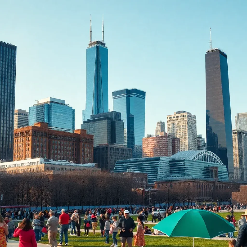 Vibrant Chicago community activities without military presence