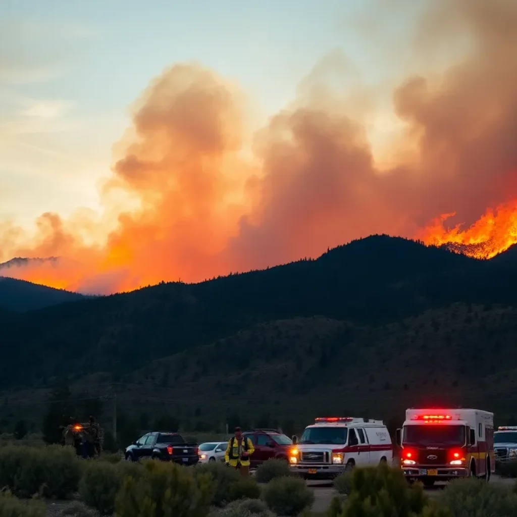 Firefighters battling the Lee Fire in Colorado