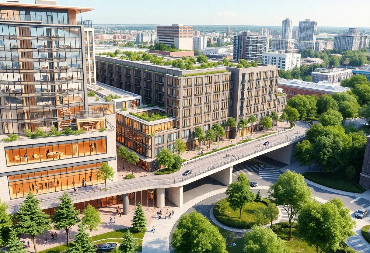 Rendering of the Crossroads District development in Starkville