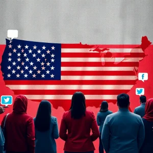 Abstract representation of immigration policy and societal values