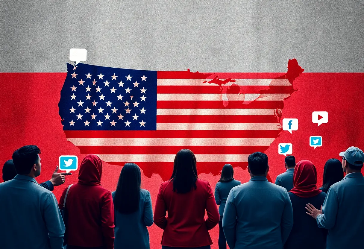 Abstract representation of immigration policy and societal values