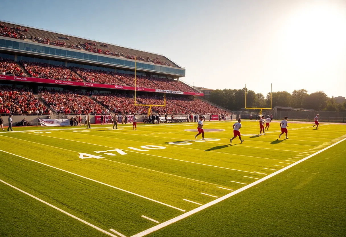 Mississippi State Bulldogs football team practicing in Starkville