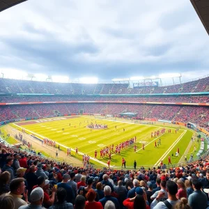 Fans celebrate the kickoff of Mississippi State football season
