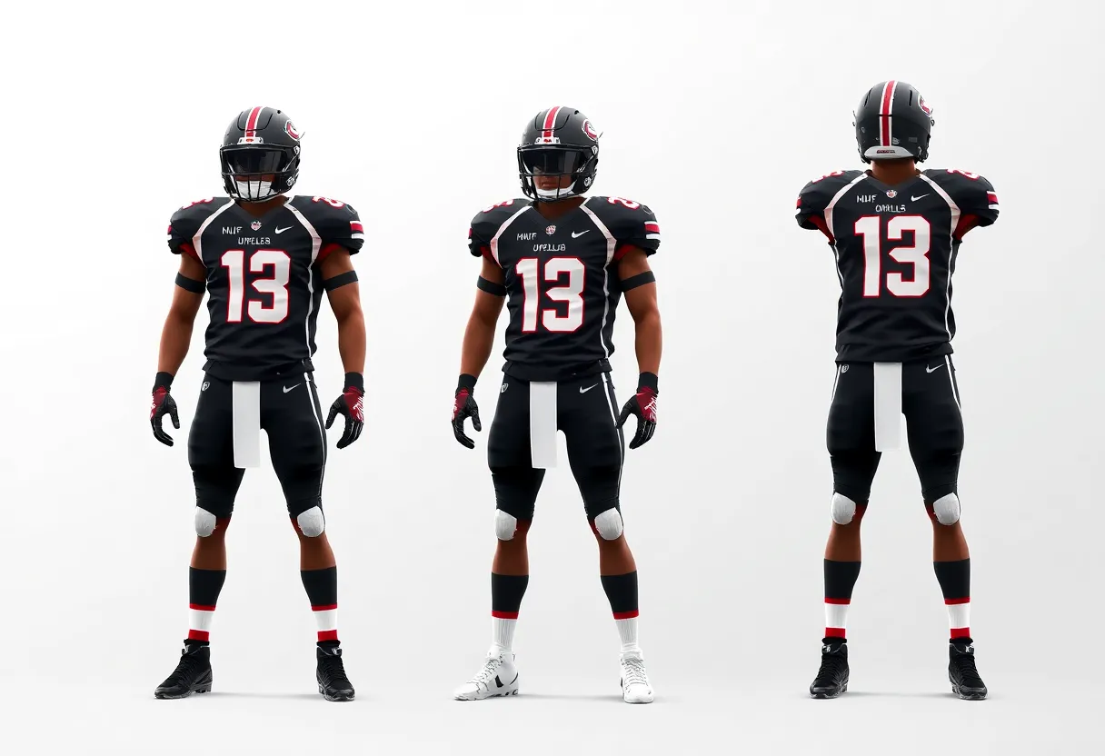 All-black football uniform for Mississippi State University
