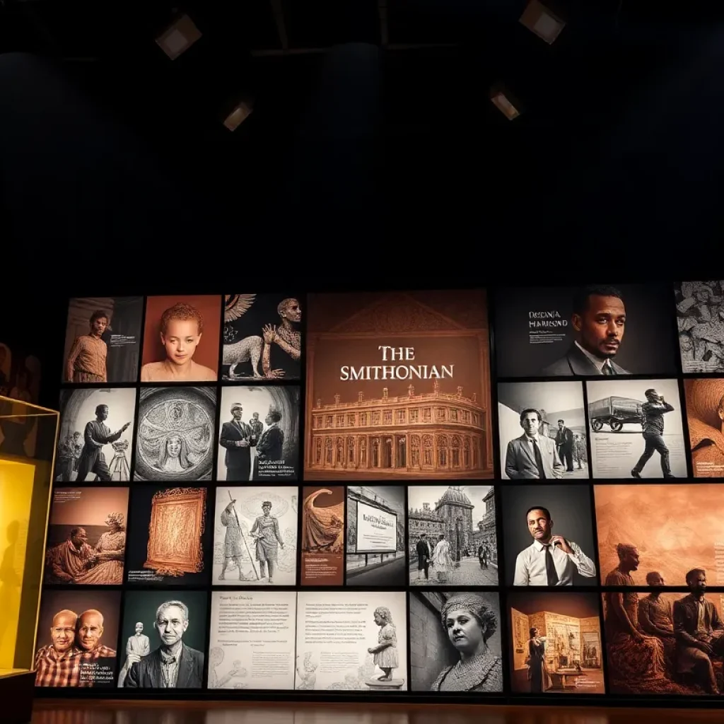Collage of diverse Smithsonian exhibitions