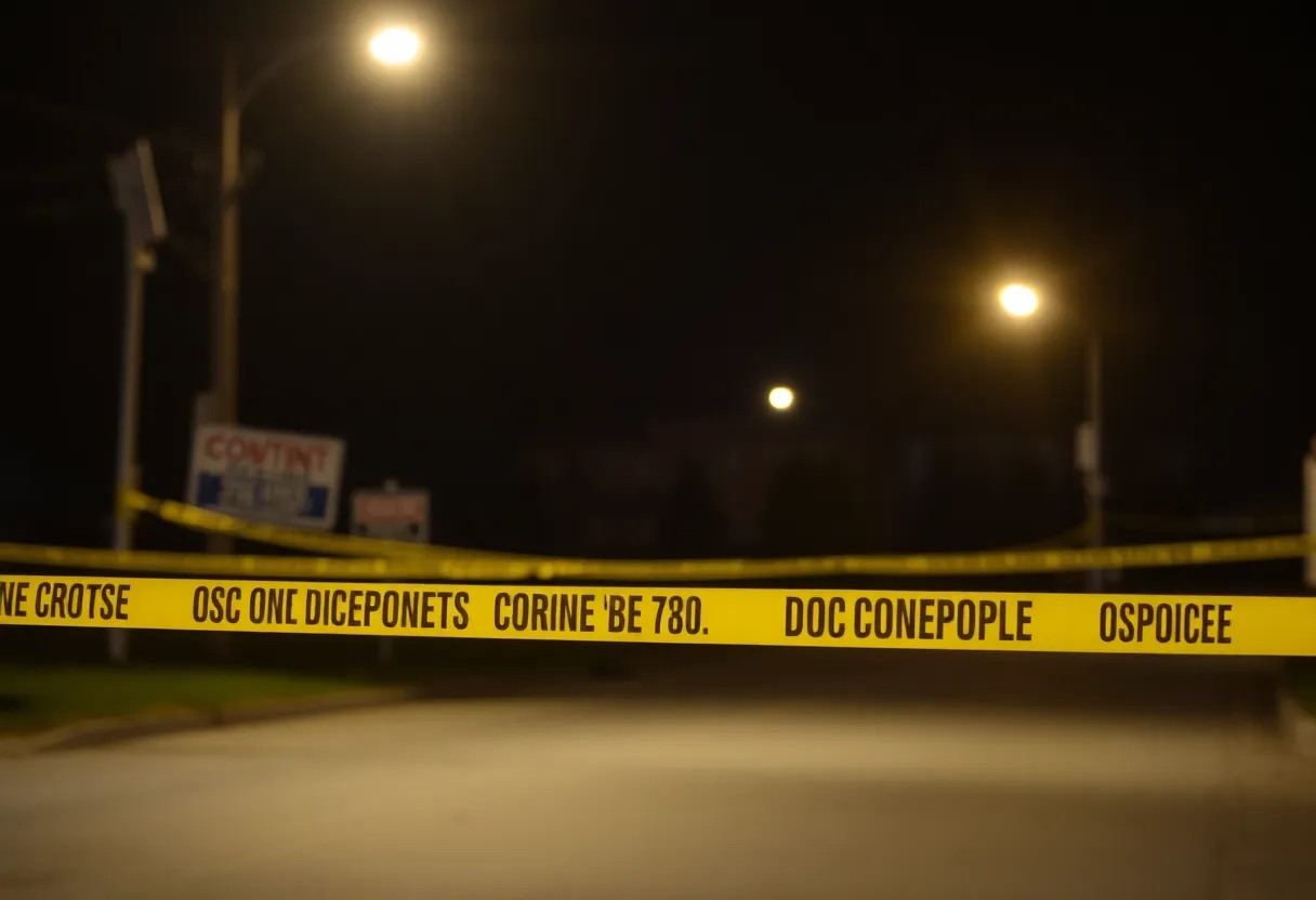 Police investigating a homicide scene in Starkville