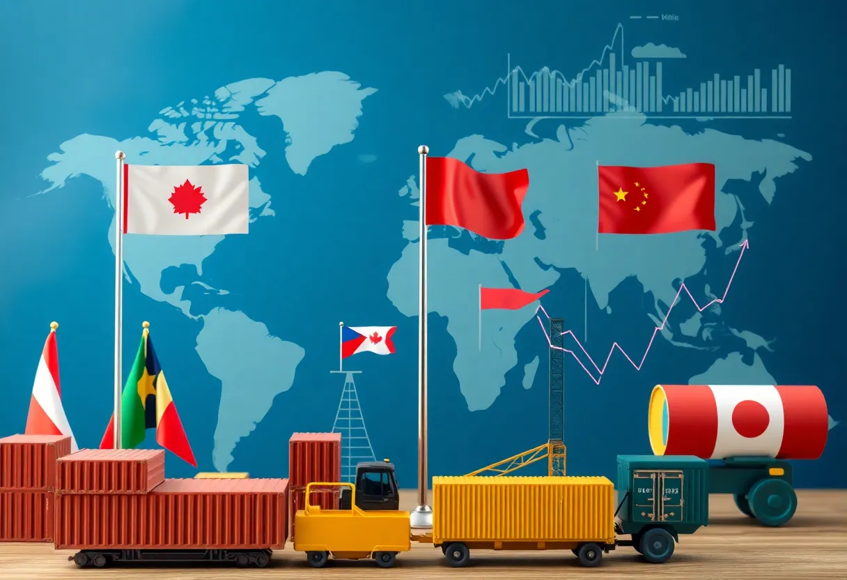 Visual representation of trade tensions between U.S. and India.