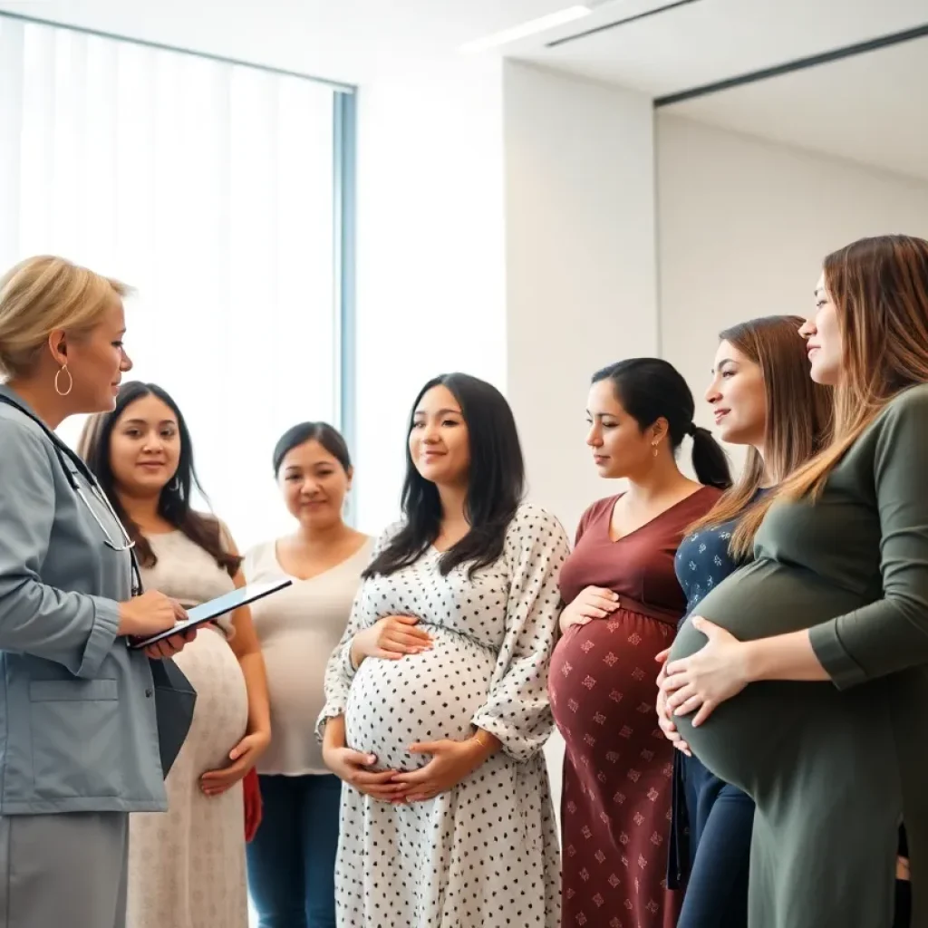Pregnant women consulting with a healthcare provider about acetaminophen and autism risks