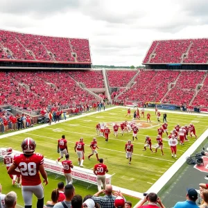Football game between Mississippi State Bulldogs and Northern Illinois Huskies