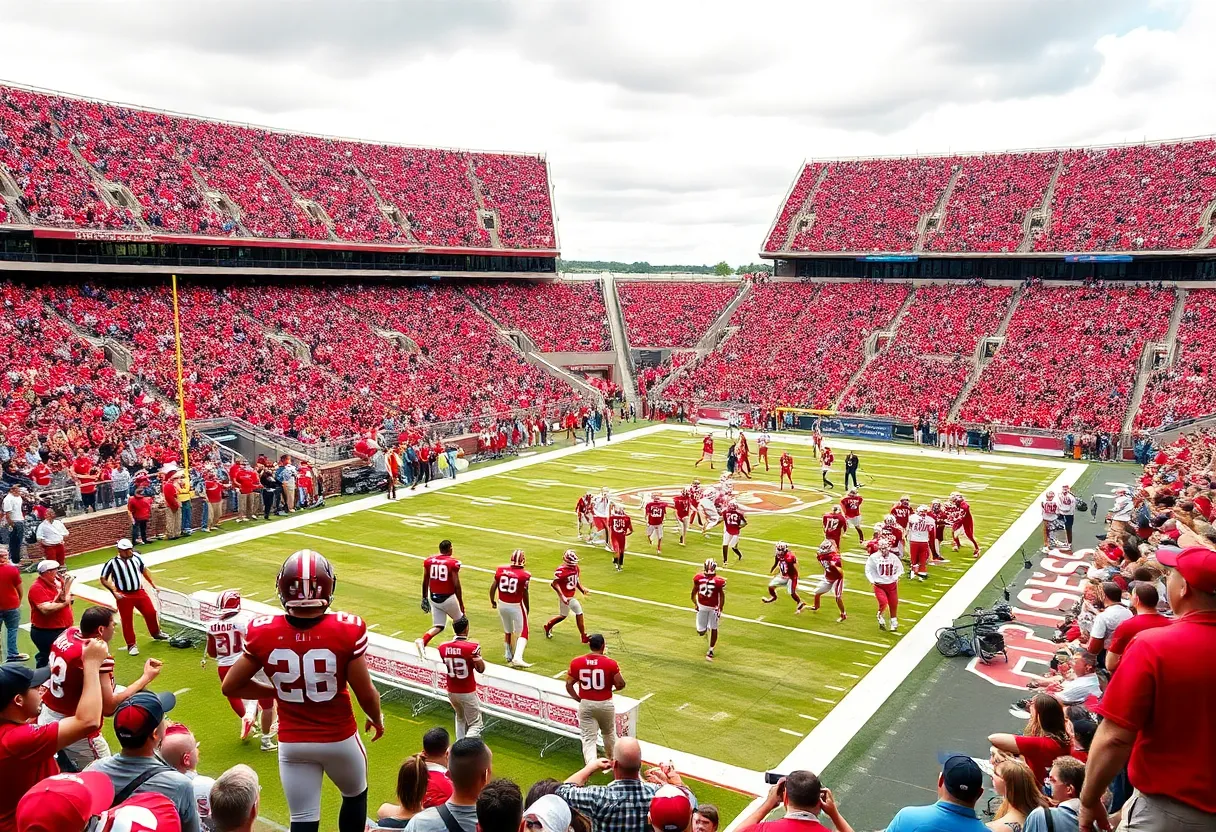 Football game between Mississippi State Bulldogs and Northern Illinois Huskies