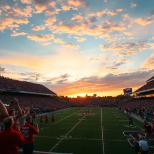 Dramatic last-minute moment from a college football game