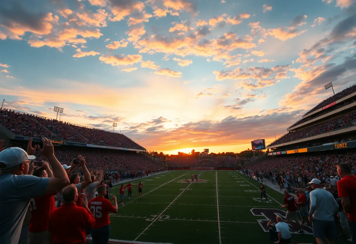Dramatic last-minute moment from a college football game