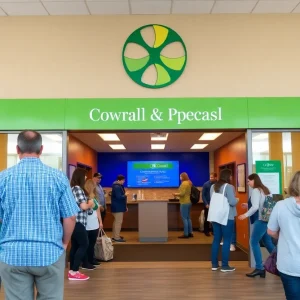 Exterior view of Community Bank in Starkville, Mississippi