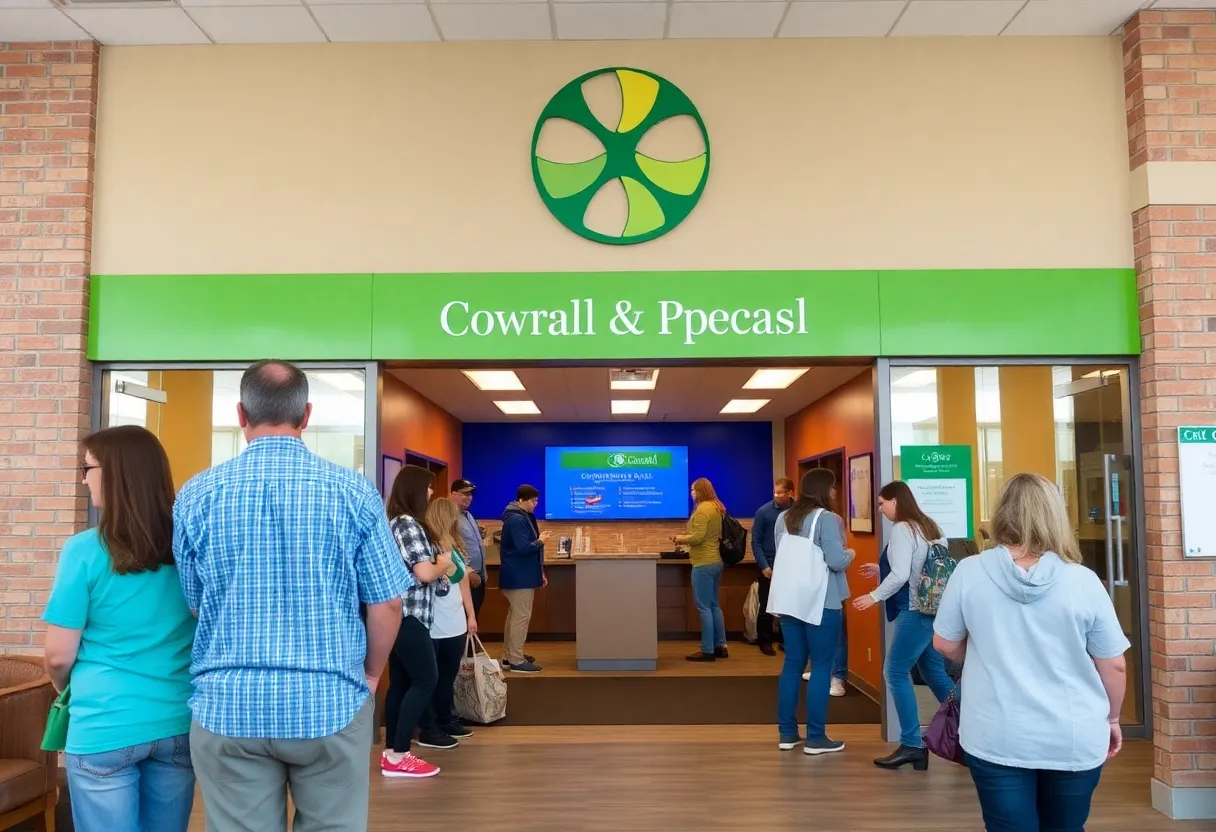 Exterior view of Community Bank in Starkville, Mississippi