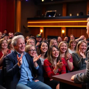 Audience clapping at Jimmy Kimmel Live show