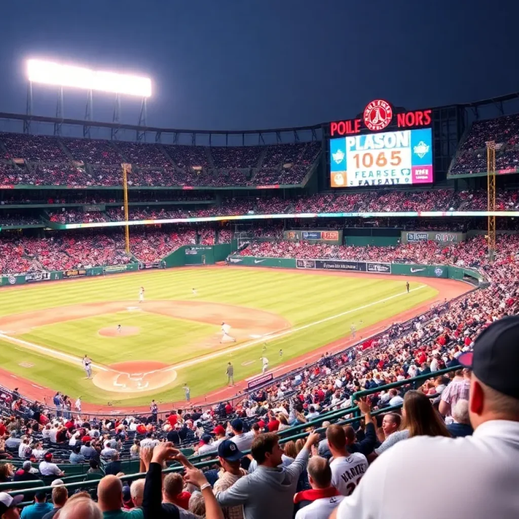 Baseball players in action during MLB postseason