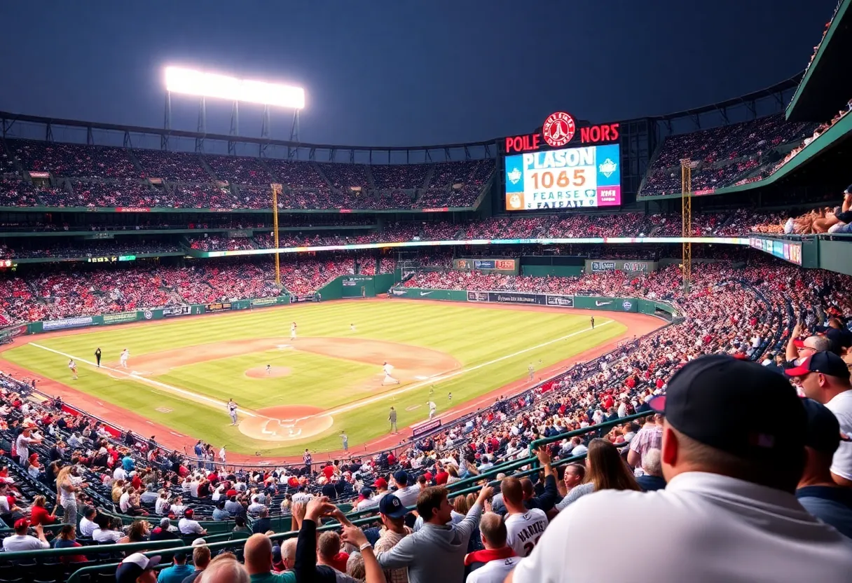 Baseball players in action during MLB postseason