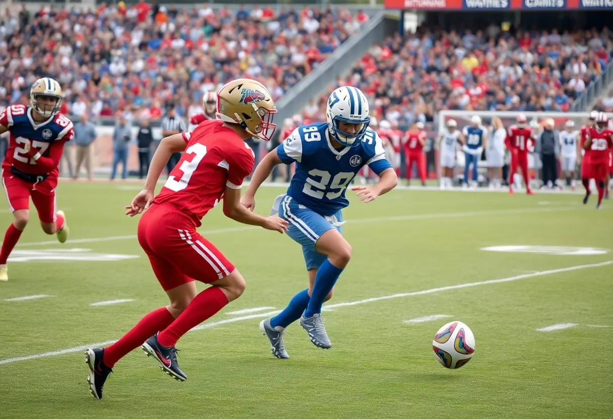 Mississippi State football team in action against Alcorn State