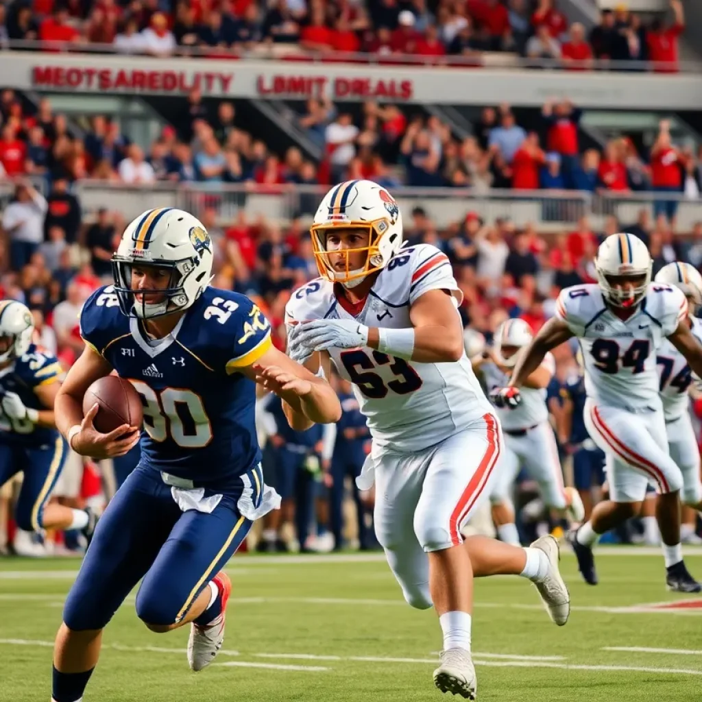 Fans celebrating Mississippi State football victory