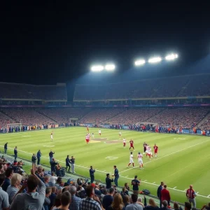 Mississippi State football team playing against Tennessee in a thrilling overtime game.
