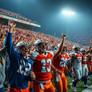 Mississippi State Bulldogs celebrating their victory over Arizona State Sun Devils