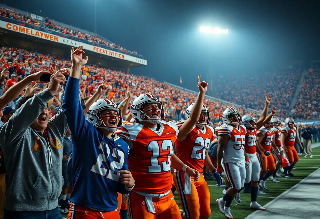 Mississippi State Bulldogs celebrating their victory over Arizona State Sun Devils