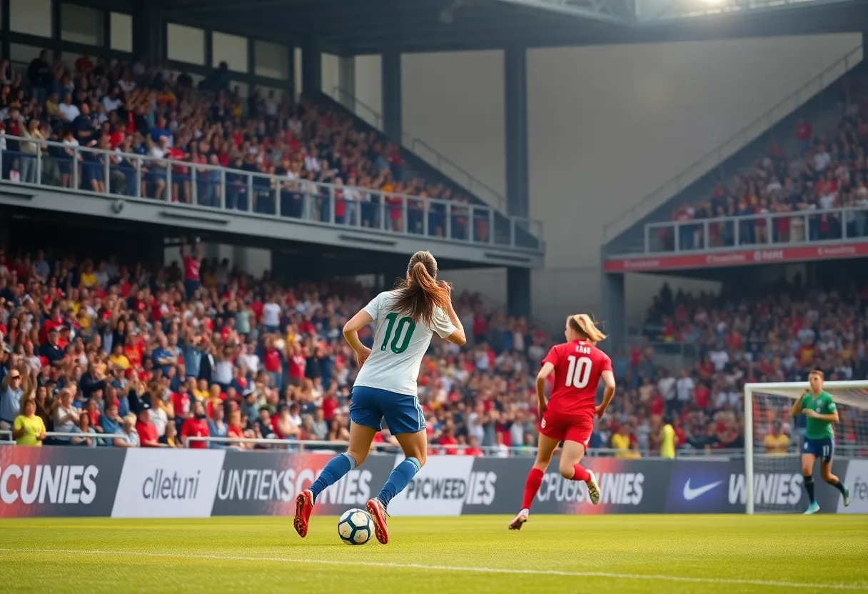 Oklahoma State Cowgirls soccer team competing on the field