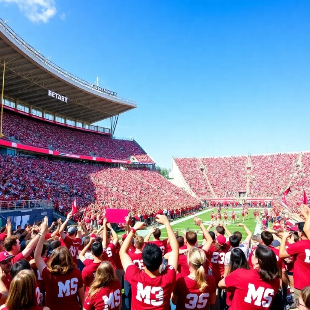 Starkville football fans at a Mississippi State game
