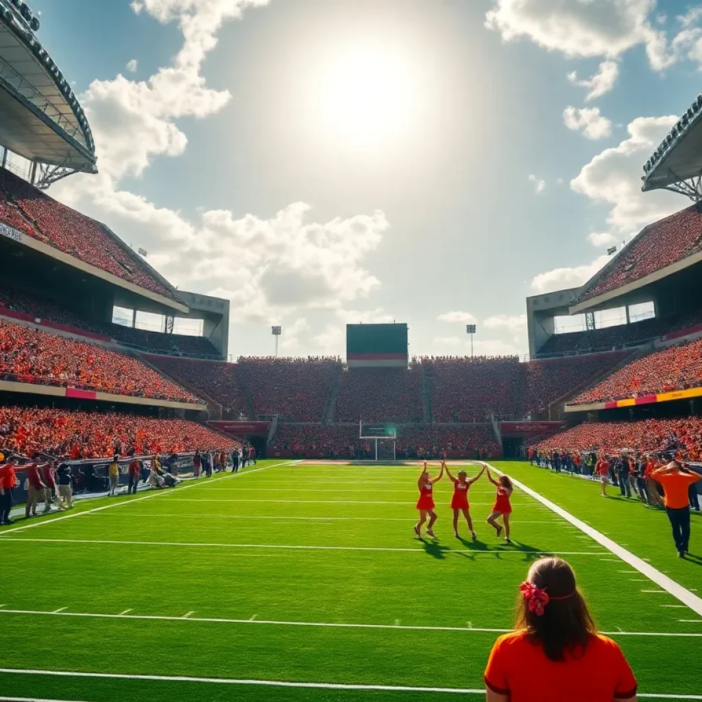 Fans enjoying a football game in Starkville, Mississippi