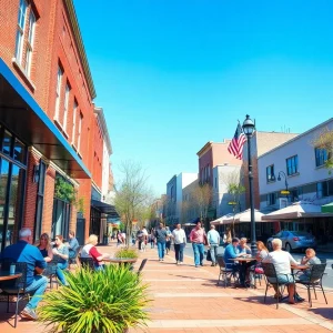 People enjoying free public Wi-Fi in downtown Starkville