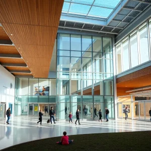 Architectural design of the new Starkville High School on MSU campus