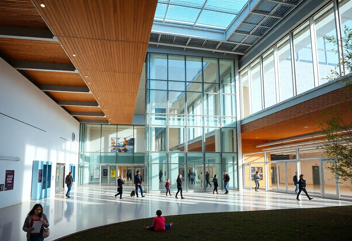 Architectural design of the new Starkville High School on MSU campus