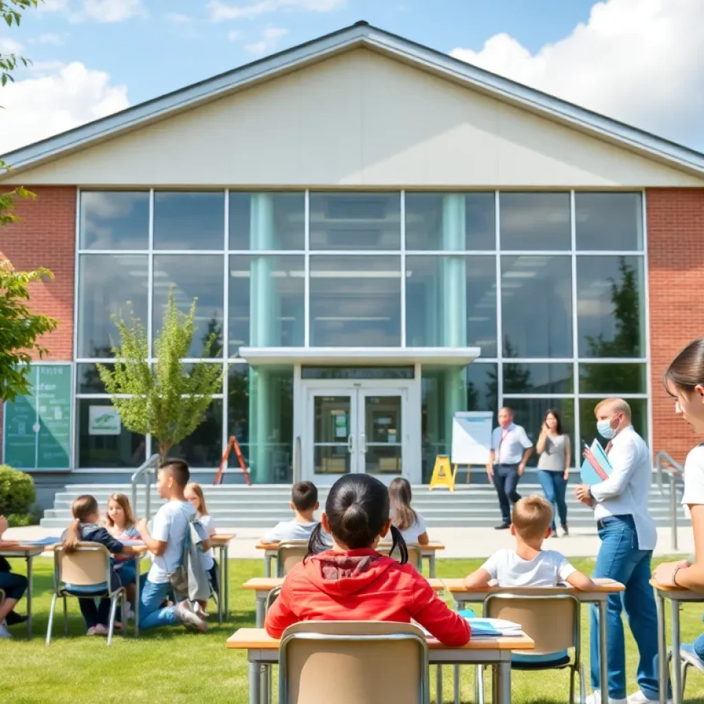 Modern classroom in Starkville Oktibbeha School District with engaged students