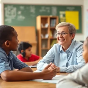 Starkville High School classroom with teacher and students
