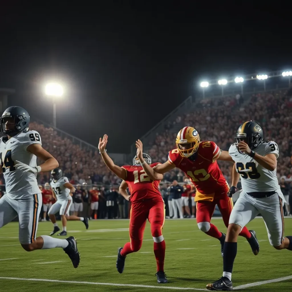 Starkville Yellowjackets in action during a football game