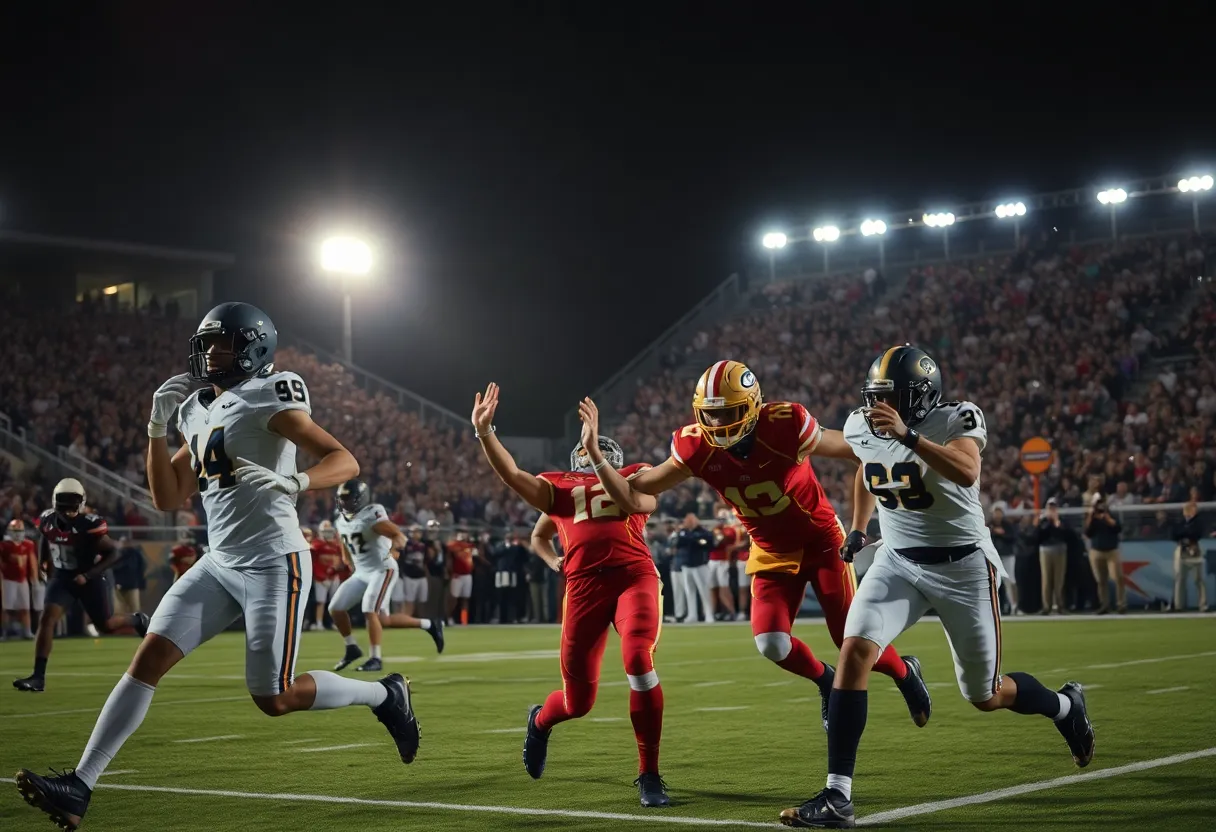 Starkville Yellowjackets in action during a football game