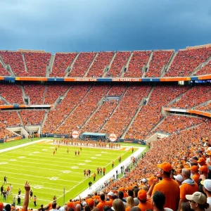 Fans in Davis Wade Stadium during Tennessee vs Mississippi State football game