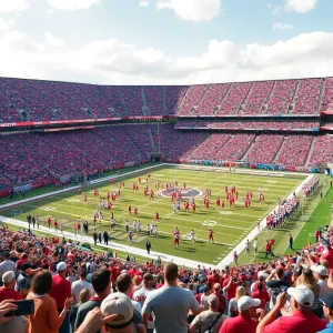 Fans at Davis Wade Stadium during the Tennessee vs Mississippi State game.