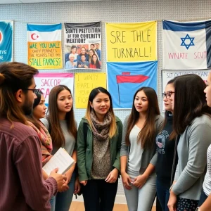 Young activists engaged in discussion about Israel advocacy