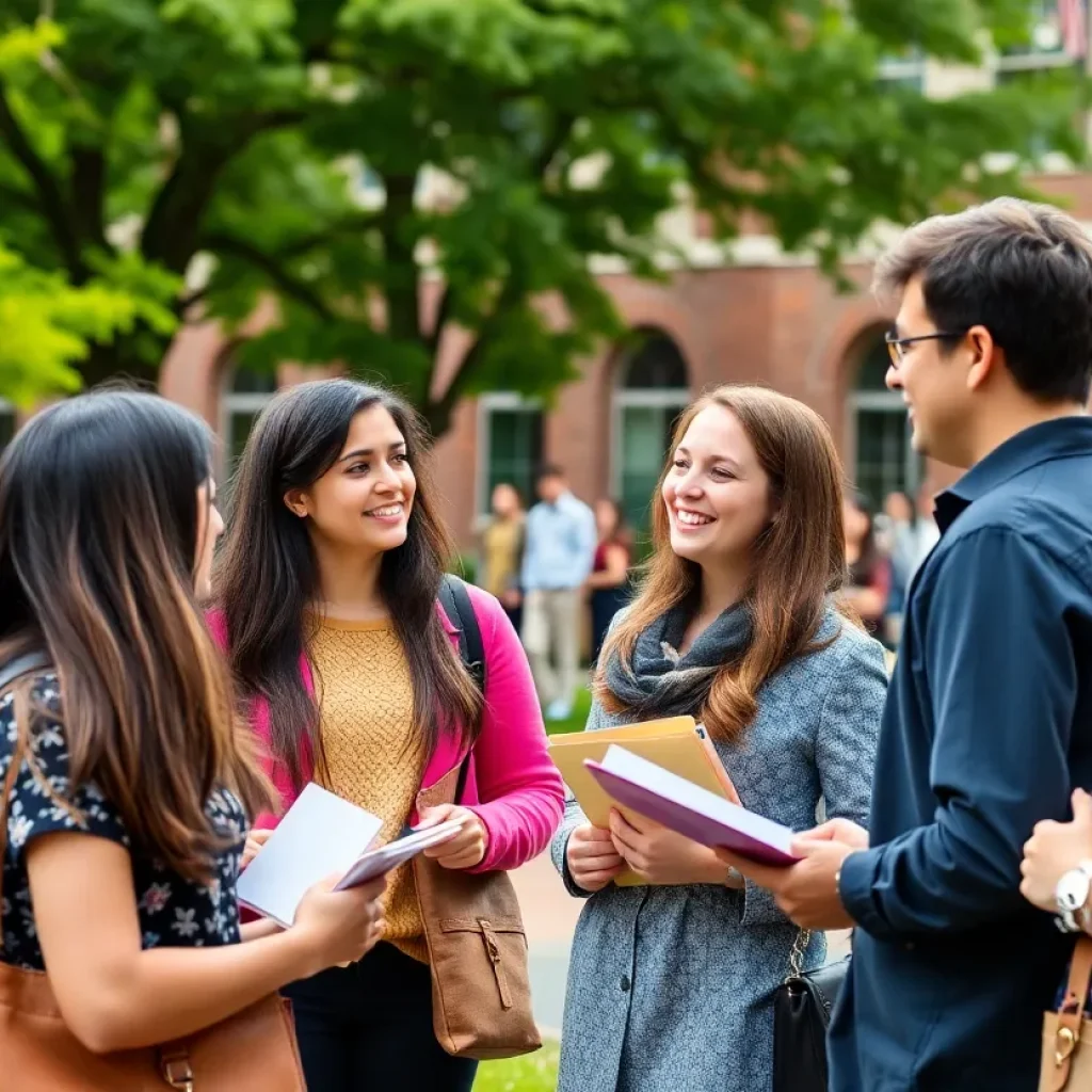 Students discussing campus renaming proposal