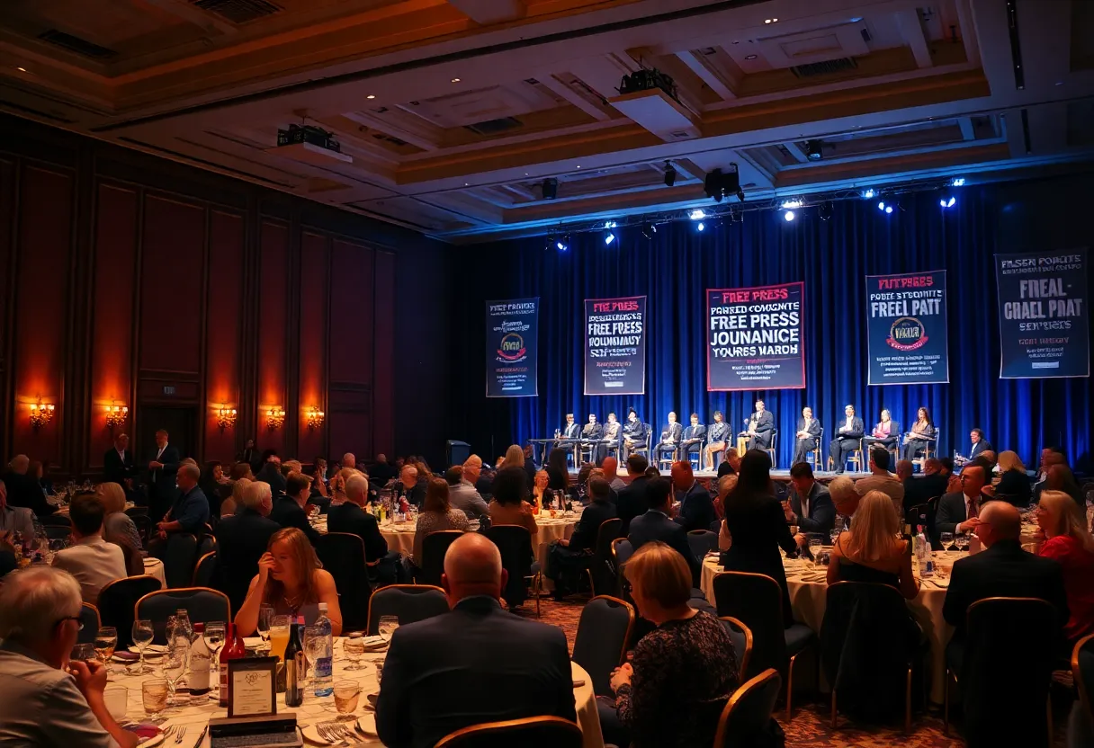 Attendees at the IRE gala honoring journalistic integrity
