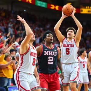 Ole Miss basketball players during a game
