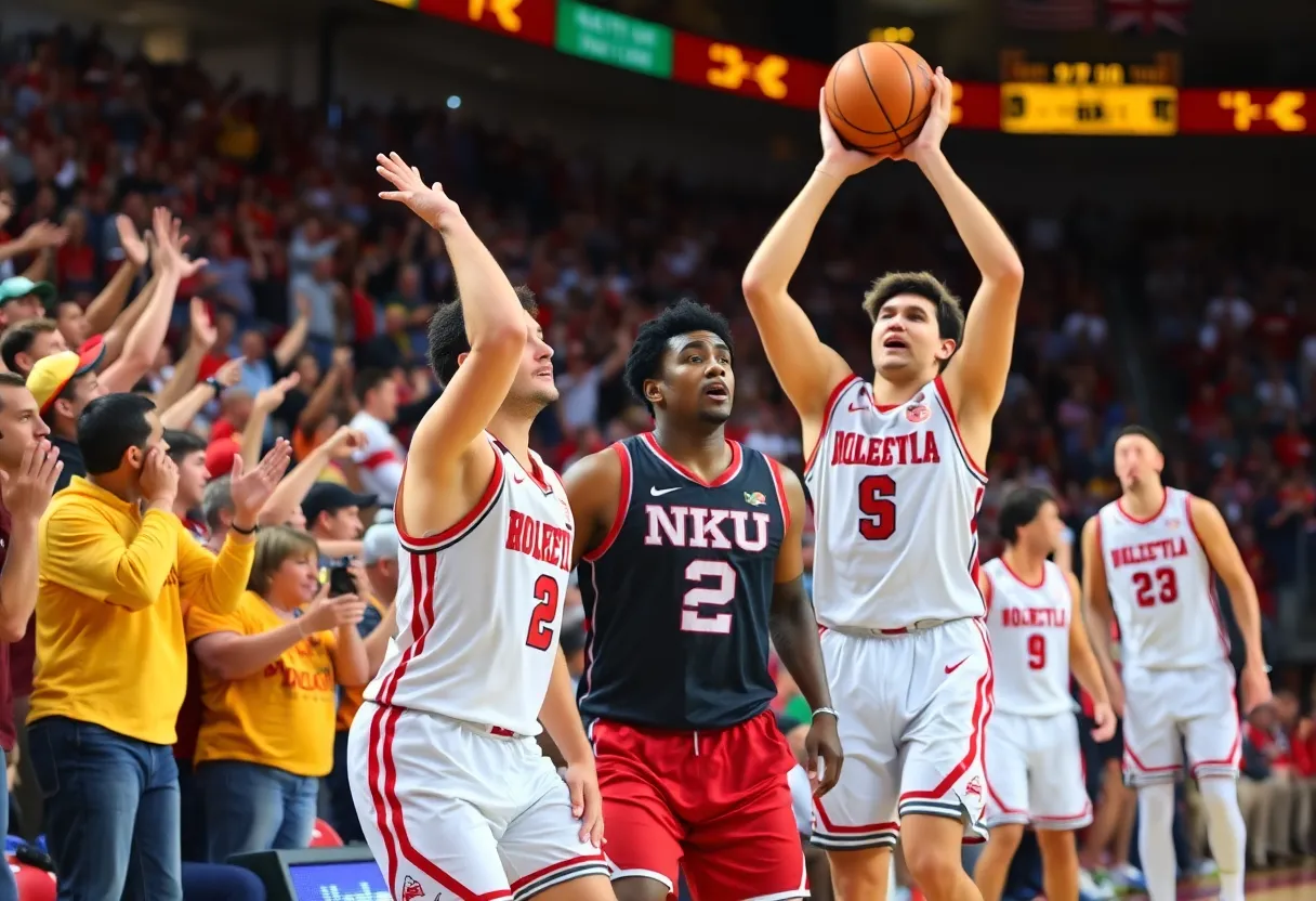 Ole Miss basketball players during a game