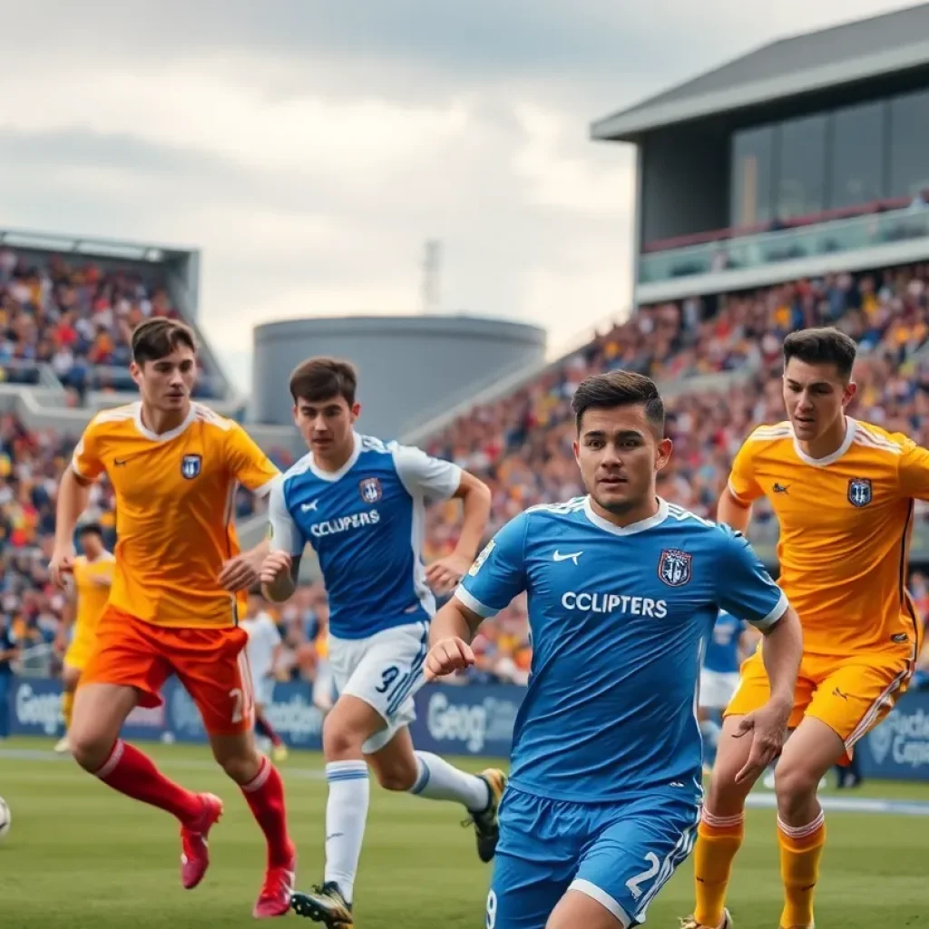 Mississippi State men's soccer team in action during a game