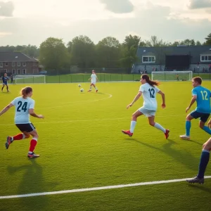 Mississippi State soccer team playing against Florida