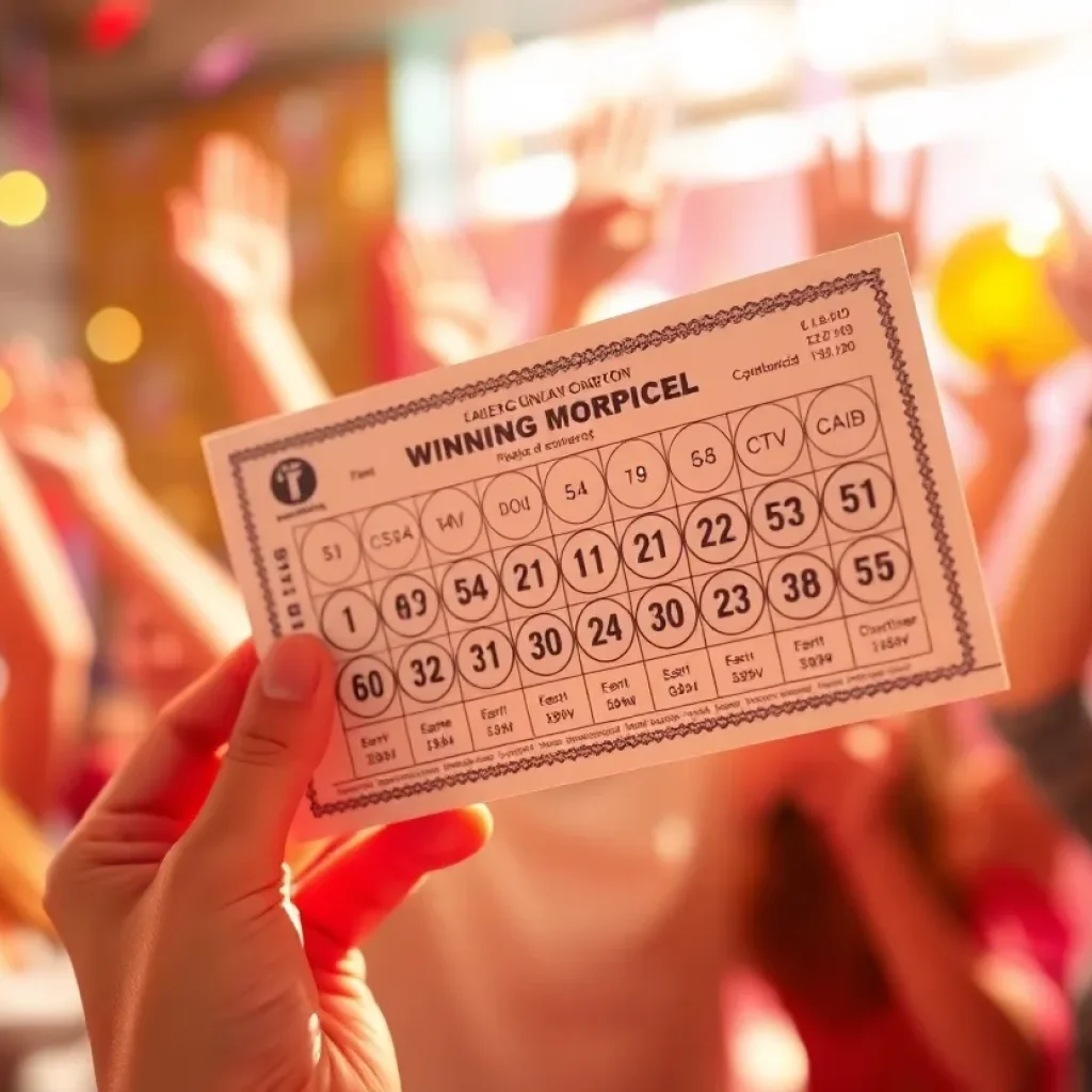 A winning lottery ticket symbolizing joy and luck