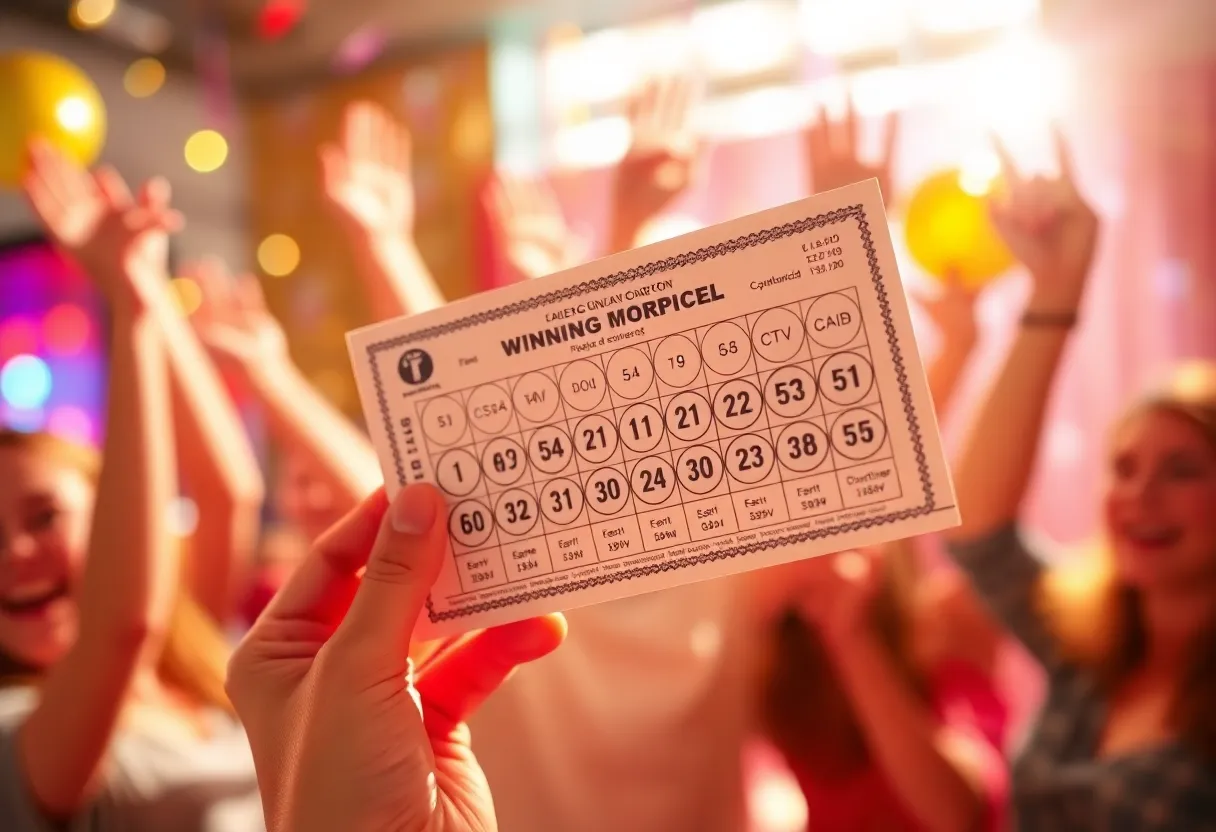 A winning lottery ticket symbolizing joy and luck